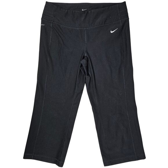 Nike Dri Fit Cropped‎ Leggings in Black S - Picture 1 of 9